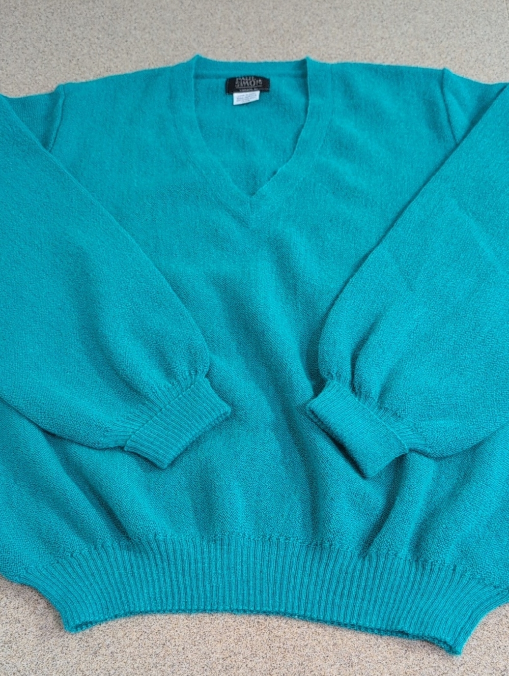 Alpaca Sweater, Paul Simon, Pullover V-neck Long Sleeves, 100% Alpaca, Size Larg - Picture 2 of 10
